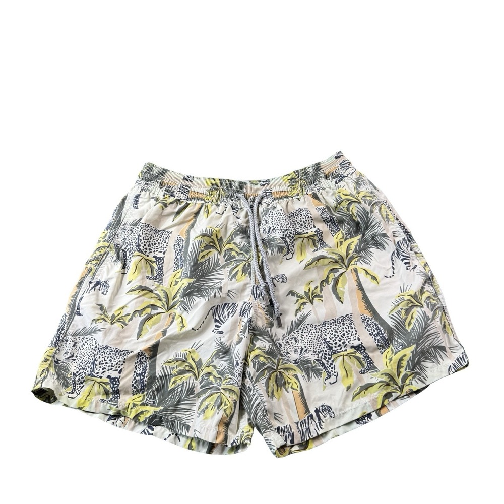 Vilebrequin Mesh Lined Tropical Jaguar AOP Mens Swimtrunks Size Large - Picture 2 of 5